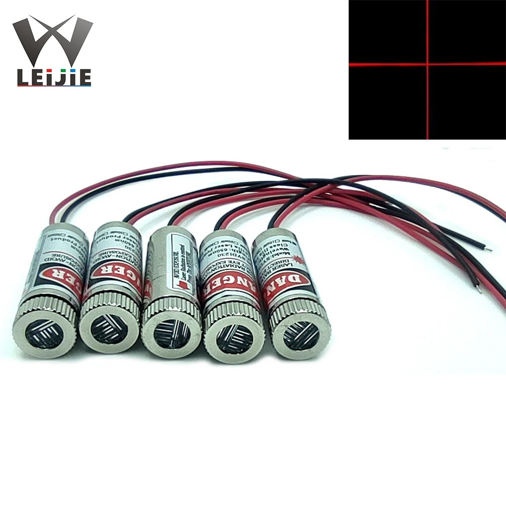 5pcs Cross 58°/ Cross 90° 650nm 5mW 12x35mm 1235 3-5V Adjustable Focusable Red Laser Module Industrial 12mm LED LD Module adjustable focusable 650nm 30mw 12 35mm 3v 4 5v red dot line cross laser module industrial 12mm led ld module