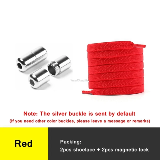New Elastic Laces without ties Shoelaces for Sneakers Flat No Tie Shoe laces Kids Adult Quick Shoe lace Rubber Band Shoestring Red