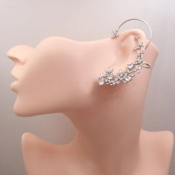 

Lanyika Fashion Jewelry Luxury Wintersweet Unilateral Left Ear Bones Clip Zircon Inlay Wedding Banquet Party Popular Best Gift