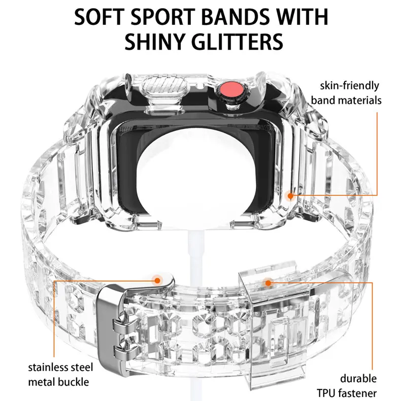 Bracelet pour Apple Watch et Coque de protection en Silicone