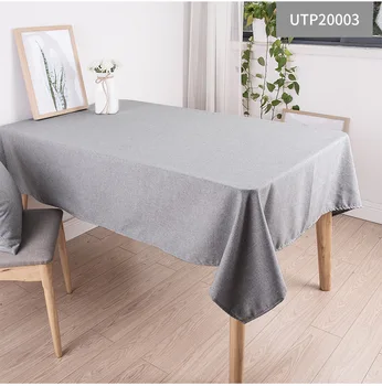 

Free Shipping Solid Color Fresh Style Rectangle 100%Polyester Dust Proof Tablecloth