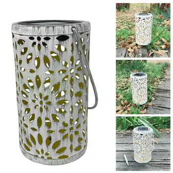 

Led Solar Power Lantern Light Flower Shape Garden Decoration Hanging Yard Lamp Q8C8