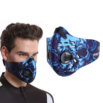 

Activated Carbon Dust-Proof Cycling Face Mask Anti-Pollution Bicycle Bike Outdoor Running Training Mask Face Shield