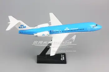 

32cm plasticRoyal Dutch Airlines Plane Model Fokker F-70 PH-KZU Airplane Model W Stand Aircraft Gift