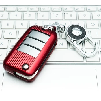 

For Roewe RX5 2017 year For MG ZS ABS Car 3 button Key Cover Case Auto Flip Key Colorful protection Shell Keychain Accessories