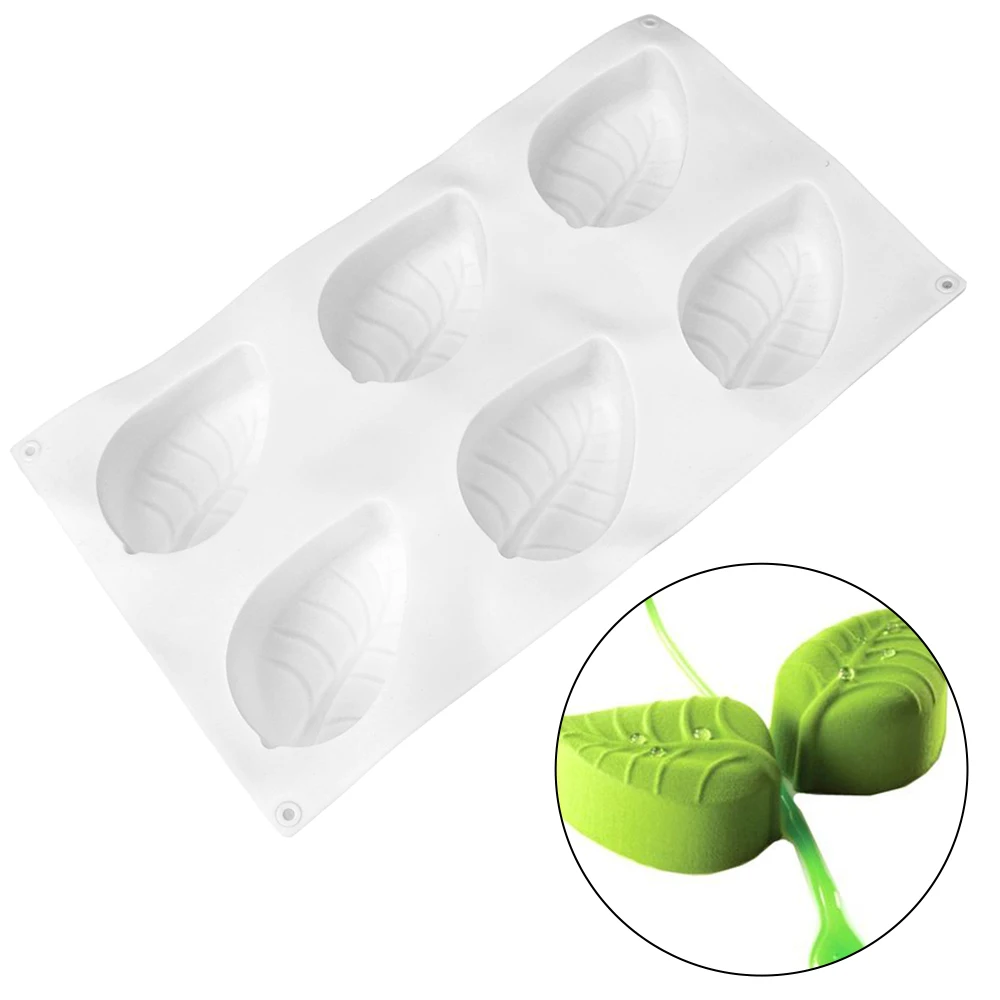 Soap Molds 3D Silicone Mold Soap Mould Silicone Mold Tools 6 Cavity Leaf Shape Making Supplies DIY Handmade