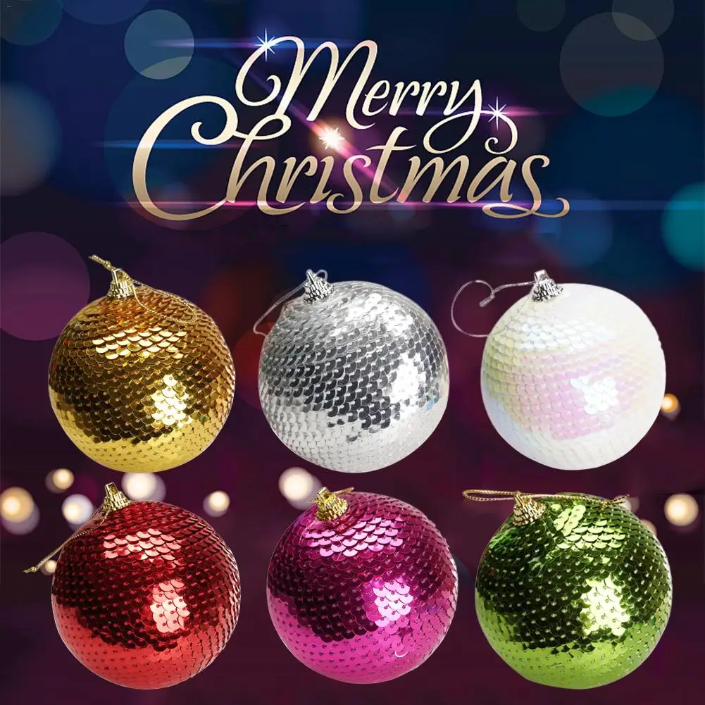 8 см цветные украшения шар Рождественская елка висячие украшения блестящий шар для дома Бар вечерние украшения