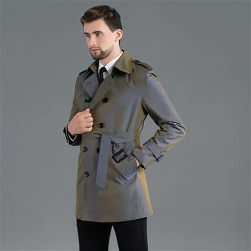 double breasted clothes slim overcoat 