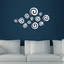 Акриловые зеркальные настенные наклейки DIY Мода стерео креативное украшение дома Гостиная ТВ стены N012