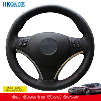 

DIY Black PU Faux Leather Hand-stitched Car Steering Wheel Cover For BMW M Sport 1 Series E87 E81 E82 E88 120i 130i 120d X1 E84