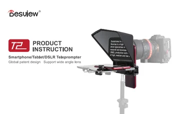 

Bestview T2 Teleprompter Tablet with more then 35mm w angle prompting DSLR shooting Outdoor Interview Speech APP and bluetooth