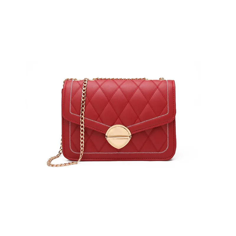 

2020 new Shoulder ling ge Chain Square Sling Bag 2020 New Korean Personality Embroidery Bag designer bags famous brand women bag
