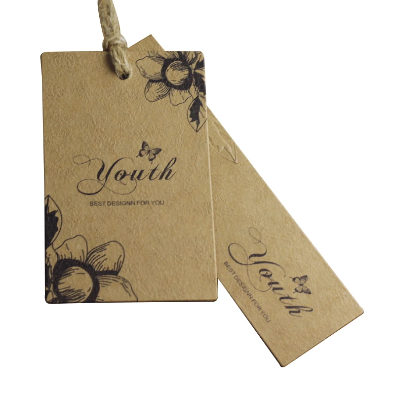 

Индивидуальная коричневая бумажная подвесная бирка 400 г/кв. М для одежды, подвесные бирки для одежды, бирки из крафт-бумаги, подвесные бирки, подвесная цена