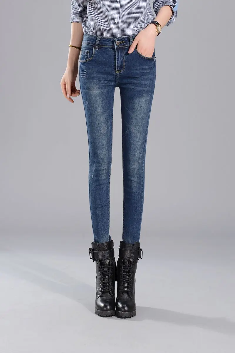 2020 Новые повседневные женские узкие джинсы высокого качества | Женская одежда