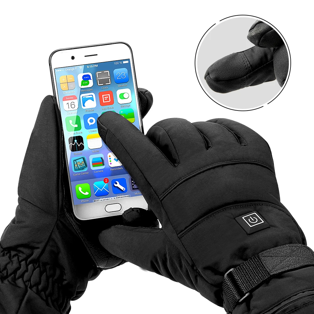 Водонепроницаемые мотоциклетные перчатки с подогревом Guantes Moto Heating USB грелка для рук Электрические Тепловые перчатки с подогревом перчатки с питанием от батареи