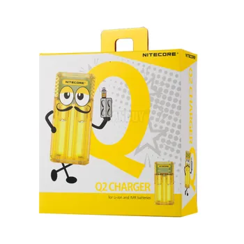 

2020 NITECORE Q2 2Slots 2Bay 2A Quick Charger for Li-ion IMR Nicd CR123A 16340 10440 AAA 14500 18650 26650 Battery Free Shipping