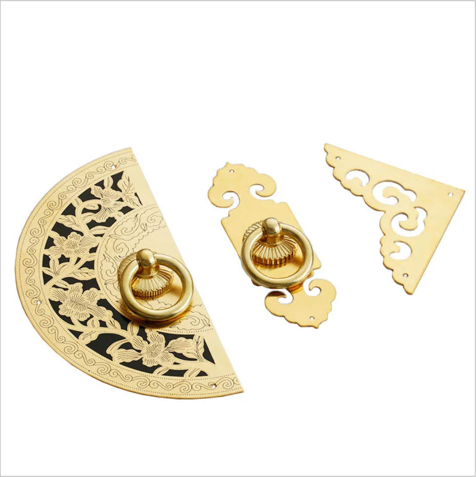 

2pcs Vintage Circle Ring Handles Furniture Corner Decoration Cabinet Pulls Kitchen Handles and Knobs Drawer Cupboard Handle