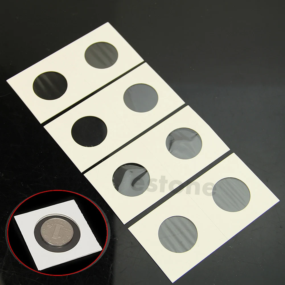 

50pcs 37mm Stamp Coin Holders Cover Case Storage 2X2" Flip New