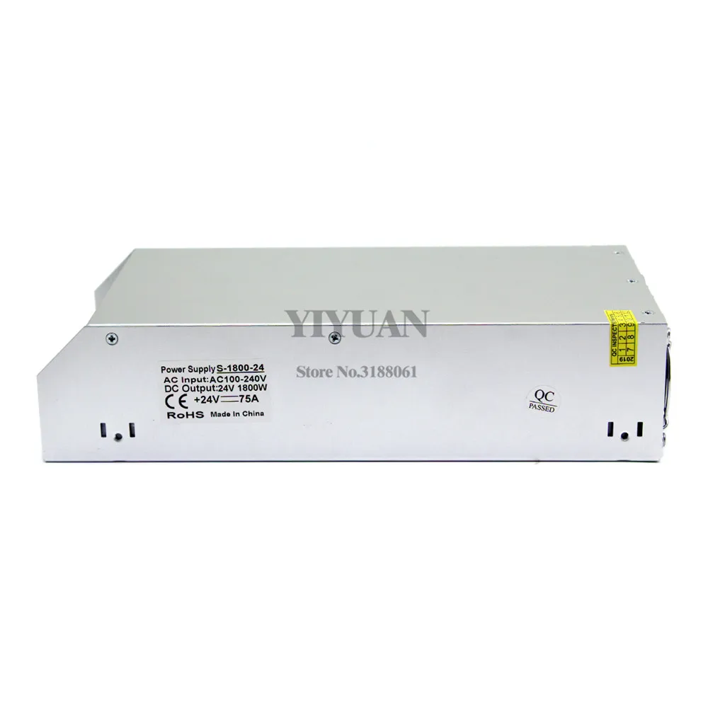 Single Output DC24V PFC Switching Power Supply 75A 1800W Driver Transformer 110V 220V AC To DC 24V SMPS Module for LED CNC Print