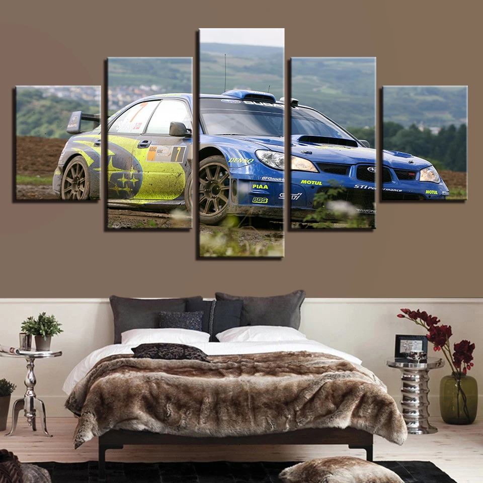 

Modular Home Decoration Posters 5 Panel Off-Road Racing Framed Wall Pictures Modern Living Room Art HD Printed Painting Canvas
