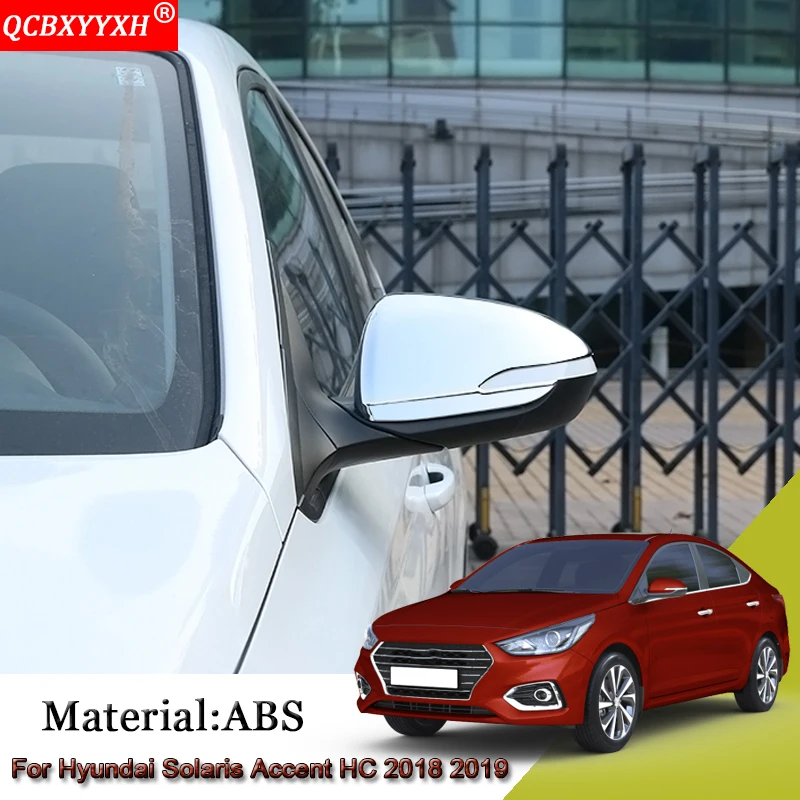Автомобильный Стайлинг ABS Автомобильная внешняя крышка зеркала заднего вида блестки наклейки для авто автомобильные аксессуары для Hyundai Solaris Accent HC