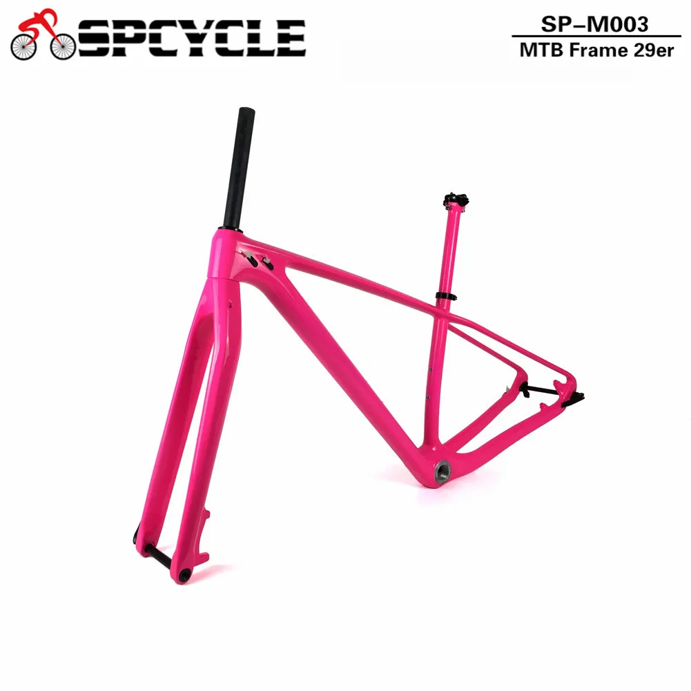 Top Spcycle 650B/27.5er/29er MTB Mountain Bicycle Carbon Fiber Frames Framesets,142mm Thru Axle MTB Bike Carbon Frames 15"/17"/19" 1