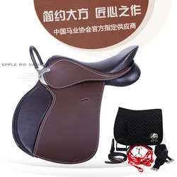Cavassion Professional Equestrian Saddle with Stirrups Gag Bits Saddle Pad Stirrups Leather Bridle