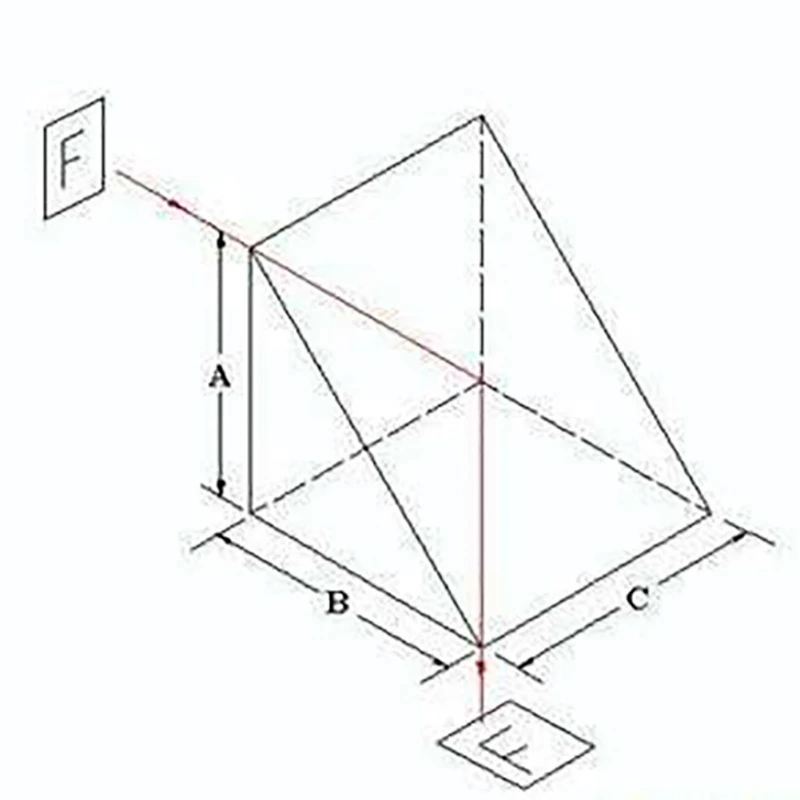 Прямоугольные призмы Isosceles оптическая линза K9 стекло 10*10*10 мм оптическое