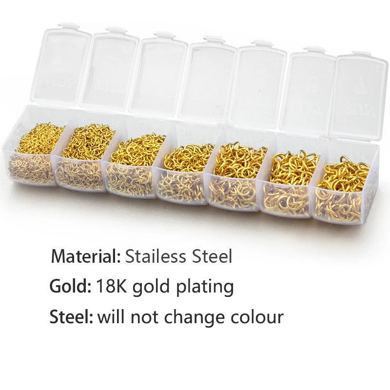 1000pcs Acciaio Inox Aperto Salto Anelli Split Connettori Fai Gioielli