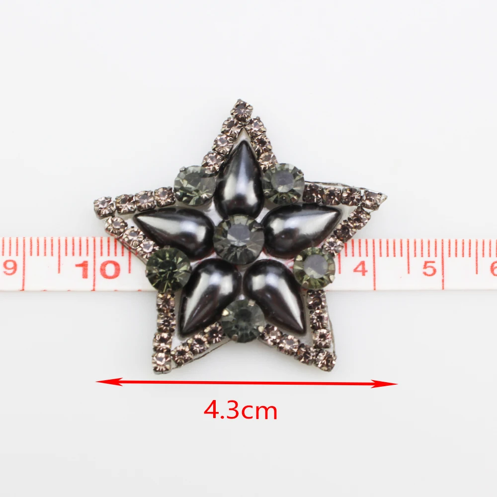 4 Stück DIY Silberne Aufbügelbare Kristall-Blatt-Strass-Applikationen aus Glas, Hotfix-Dekoration für Schuhe, Hochzeitskleider und Accessoires TJ065 – Detail 9