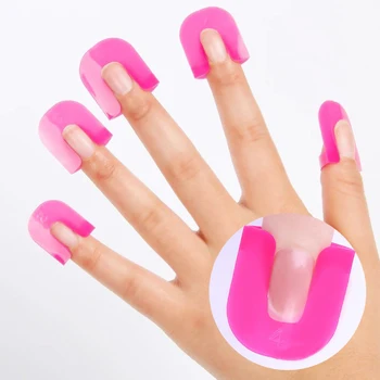 

26Pcs Pink Nail Gel Spill-Resistant Accessories Model Clip Nail Edge Polish Gel Overflow Preven Tool Portable DIY Manicures Set