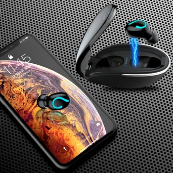 

Portable In-Ear TWS Wireless Bluetooth 5.0 Earpiece Stereo With Mic Earphone With Charging Case For iphone and Android phone