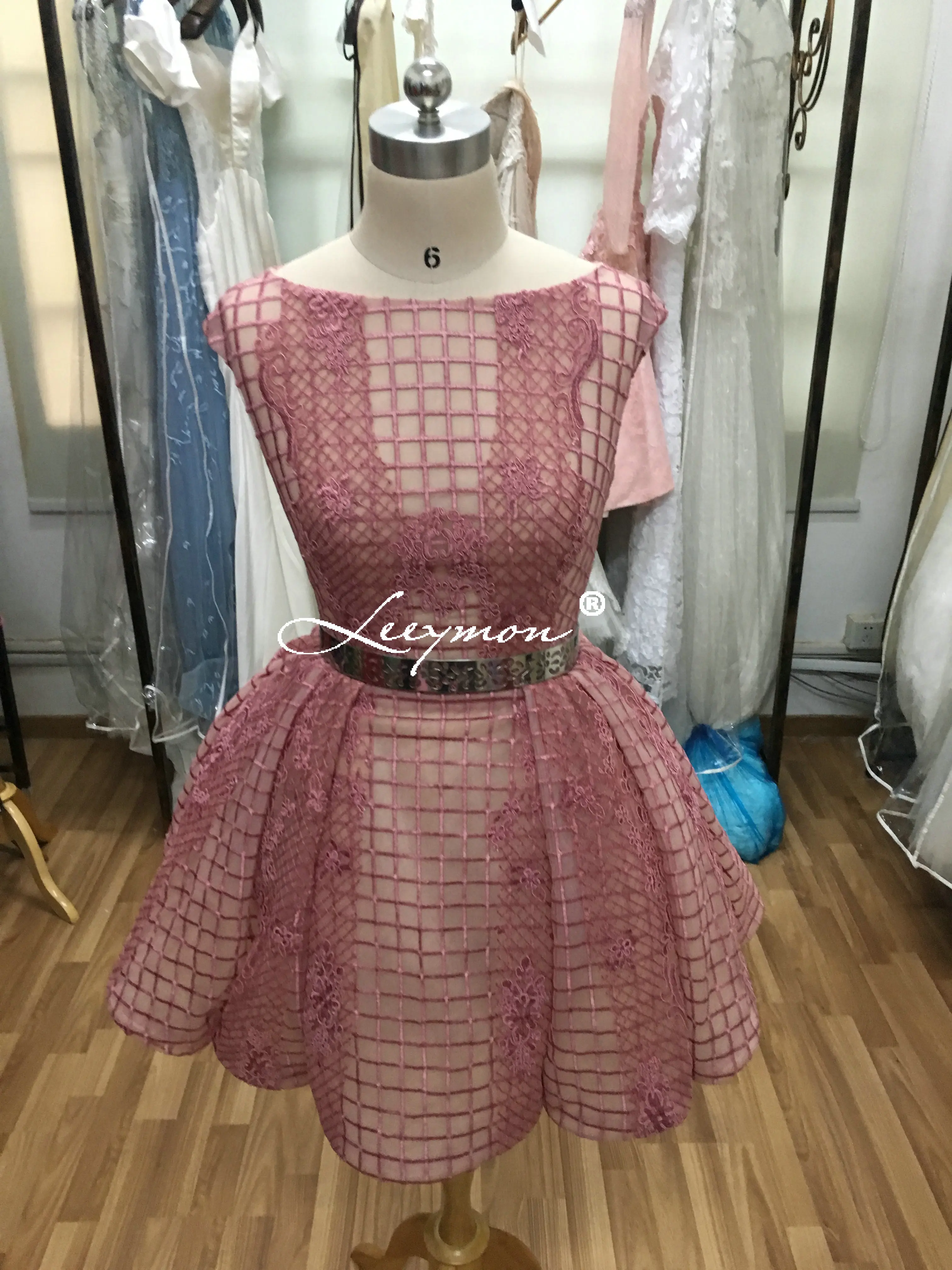 Сексуальное мини-короткое кружевное прозрачное коктейльное платье плюс размер бальное платье бусины Кристалл роскошные коктейльные платья с поясом CC06