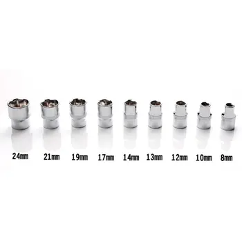 

10pcs/set 1/2" Ratchet Socket Wrench Spanner Sleeve Household Car Repair Tool
