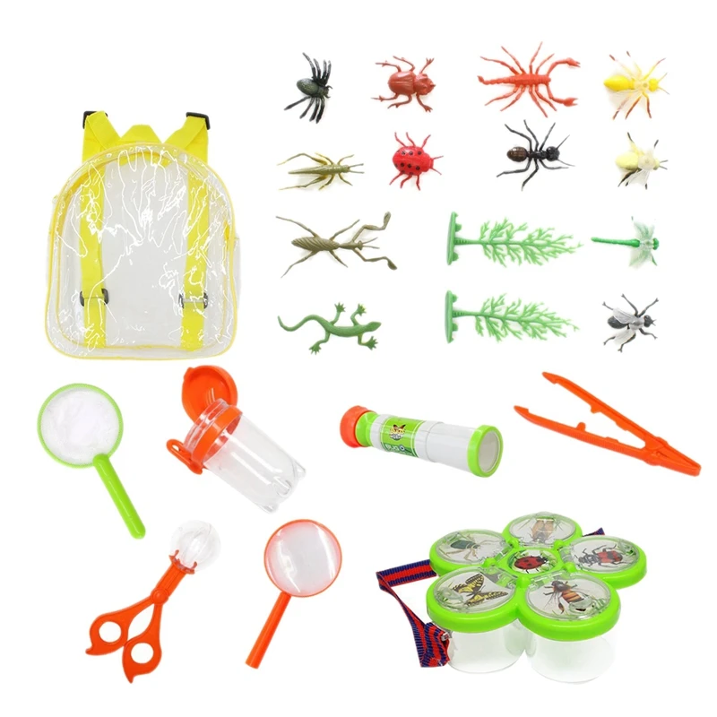Insects Toys Set with Telescope Insect Net Outdoor Observation Box Capture Kit Explorer |