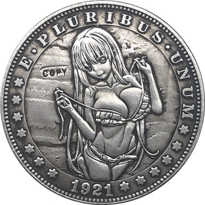 

Hobo Nickel 1921-D USA Morgan Dollar COIN COPY Type 104