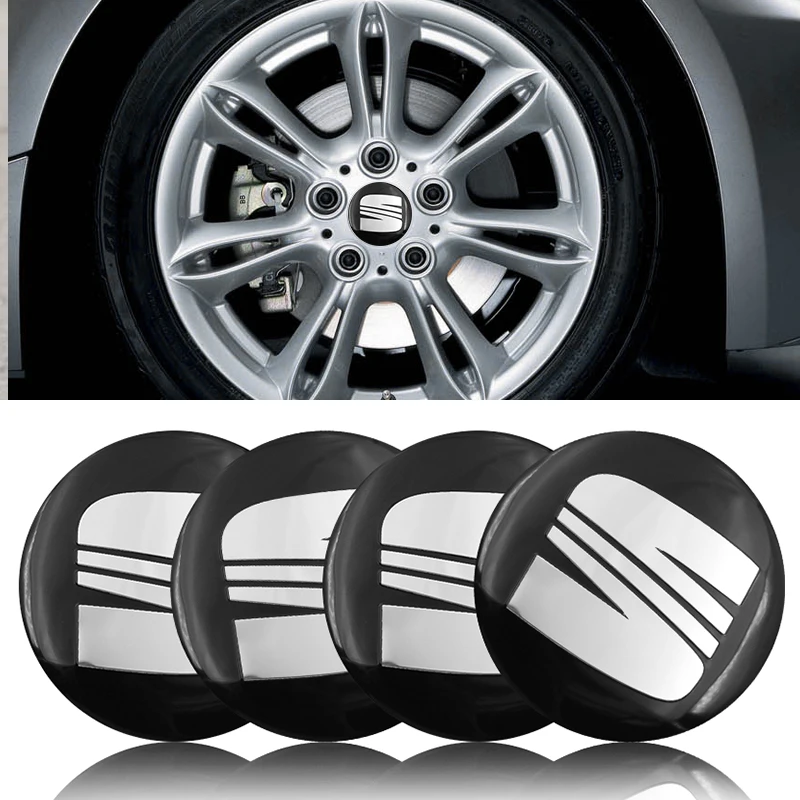 Neumáticos llantas 4 Pegatinas FR 56mm Logo Emblema Centro Rueda Tapas Llantas