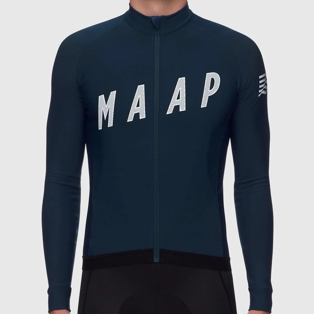 Велосипедная майка MAAP Pro team, Мужская зимняя кашемировая одежда с длинным рукавом на заказ, Ropa-Ciclismo, велосипедная одежда для гонок