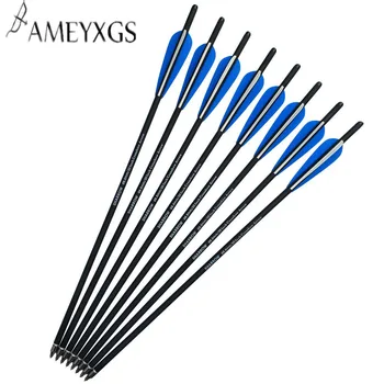 

6pcs Archery 125 Grain Crossbow Arrows 20 Inch Carbon Arrows Bolts For Outdoor Shooting Hunting Accessories