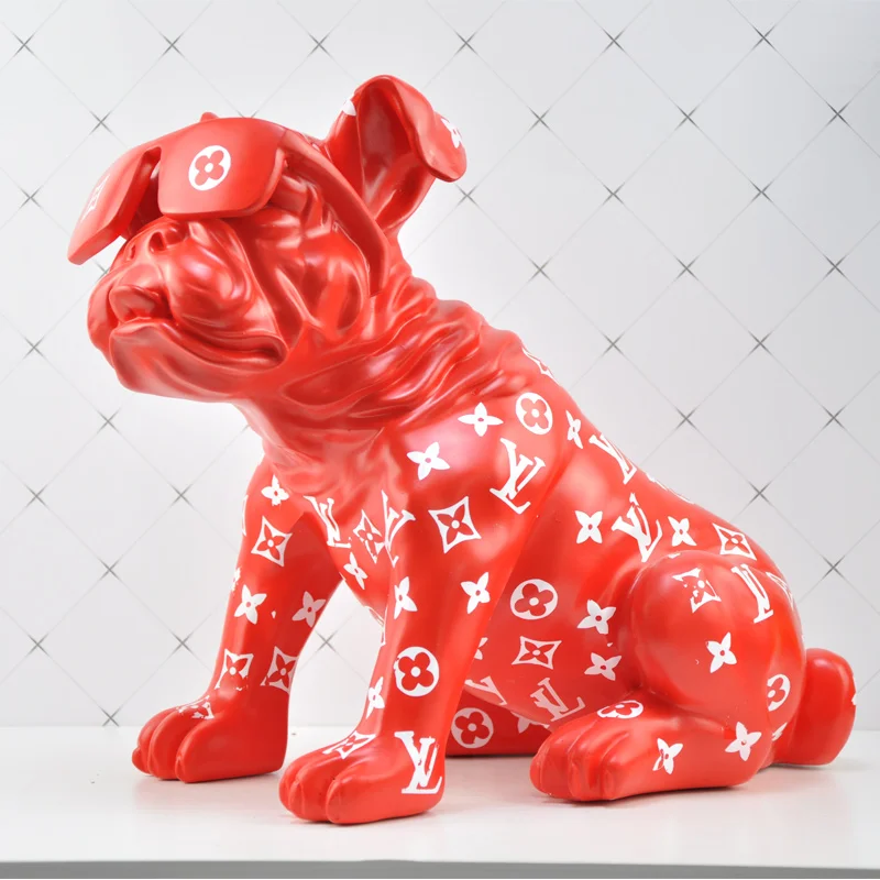 Узор дизайн воздушный шар собака специальная статуя современная скульптура украшение дома бульдог игрушка Смола Художественный орнамент - Цвет: bulldog