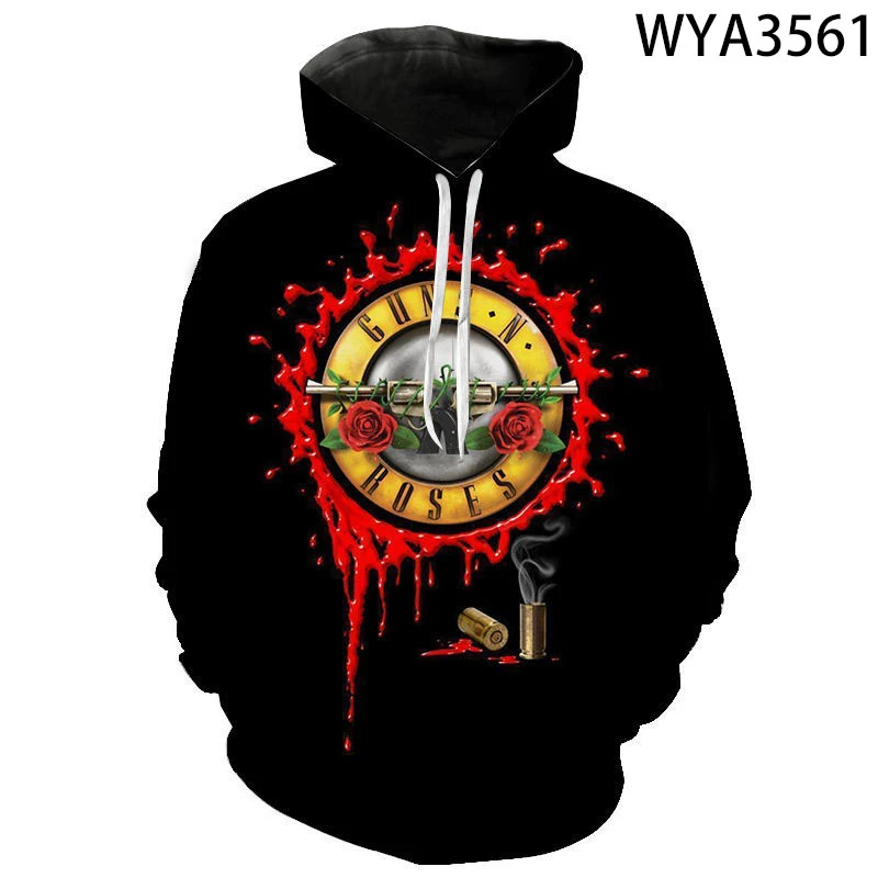 Sudadera con para hombre y mujer, ropa de calle con estampado 3D de Guns N Roses, Jersey a la moda para niño y niña|Sudaderas con capucha y sudaderas| - AliExpress