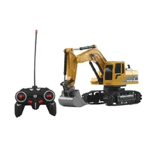 Радиоуправляемый грузовик 2,4 г 1:24 экскаватор на дистанционном управлении автомобиль 6 каналов зарядки модели игрушки светодиодный светильник симулятор звуковая игрушка