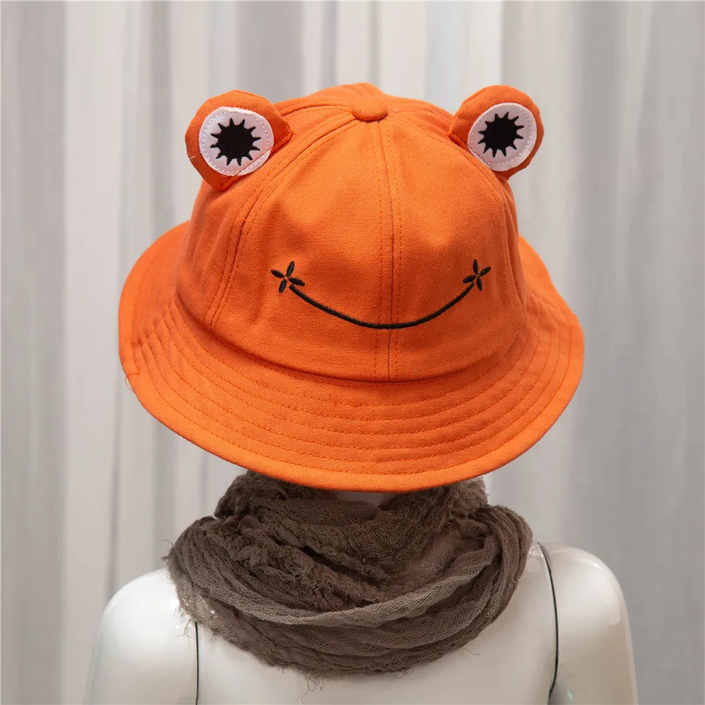 Cute Cartoon Frog Bucket Hat, Fashion Frog Bucket Hat