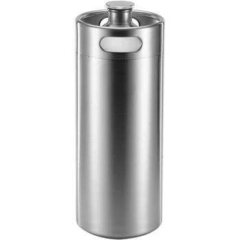 

EASY-4L Stainless Steel Growler Mini Keg Beer Growler Leak Proof Top Lid Beer Bottle Home Brewing Making Bar Tool