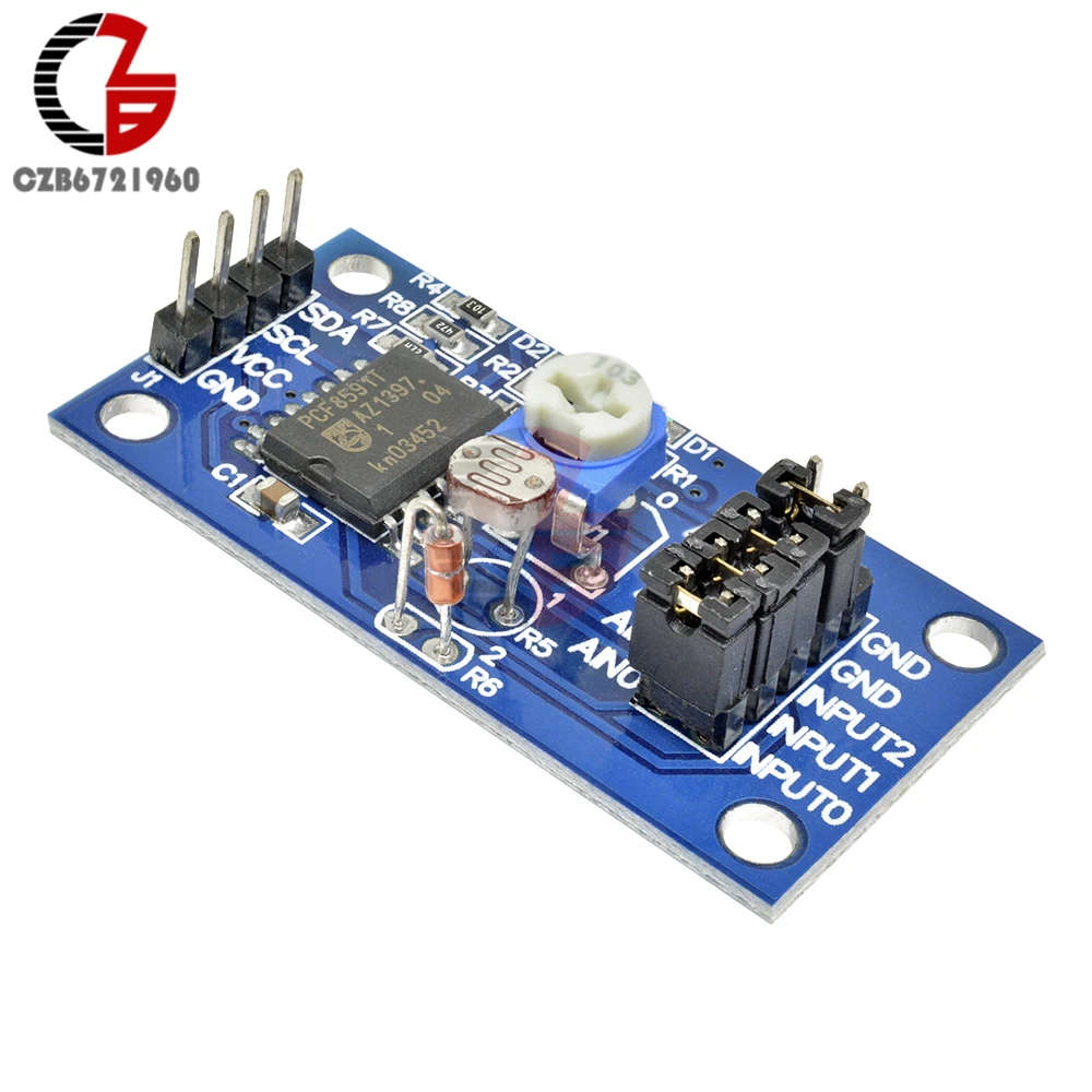 I2C PCF8591 8-битный A/D и D/A преобразователя постоянного тока 2,5 V-6 V аналоговые Вход мультиплексирования на-чип следа СИД держать цифро-аналоговый преобразования