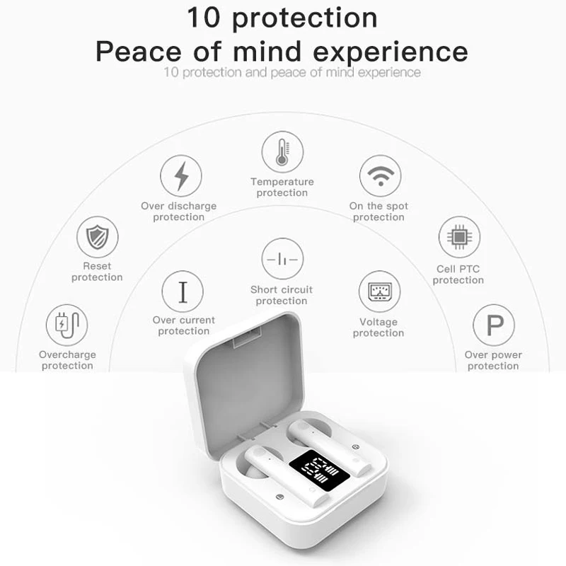 Air 2s TWS Wireless Bluetooth Earphone LED Display Headphone With Dual Mic PK Air 2 SE Airdots Noise Reduction Earbud For Xiaomi