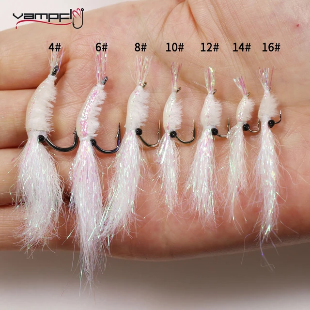 Vampfly 8PCS 6#& 4# White Orange Minnow Streamer Fly Tying On Barbed Hook  For Trout Salmon Fishing Lures Baits - AliExpress