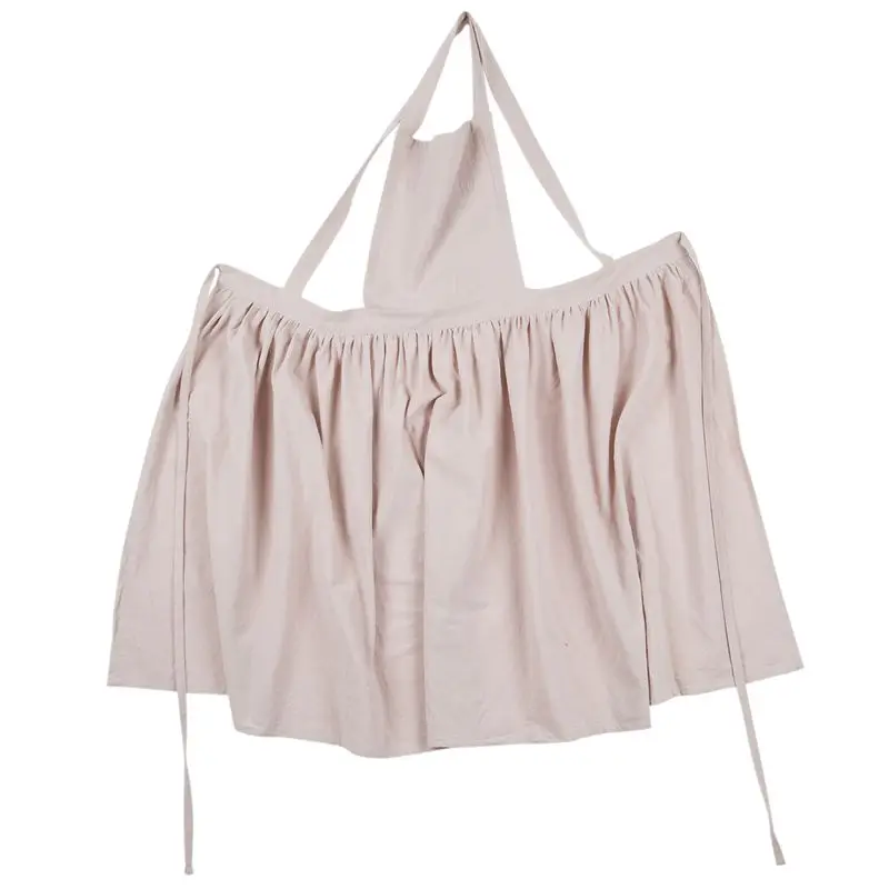 Aprons Simple Washed Cotton Uniform Adult Aprons for Woman Lady's Kitchen Cooking Gardening Coffee Shop