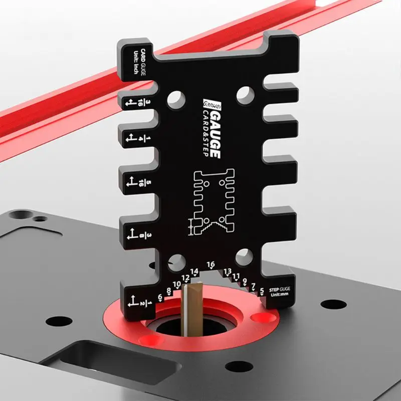 High Precision Tenon Caliper Meter Card Metric Imperial Carpentry Router Saw Measuring Ruler Table Machine Tool