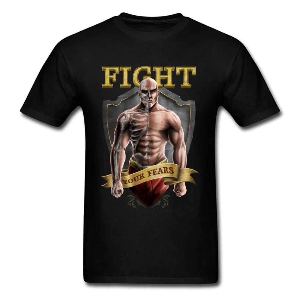 

5xl Male Tops & Tees Men T Shirts Fight Your Fears Boxer Fistfight Round Neck Short Sleeve Summer T-Shirt Top Quality Streetwear